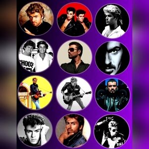 George Michael Magnet Set  80's Music Kitchen Magnet Collection
